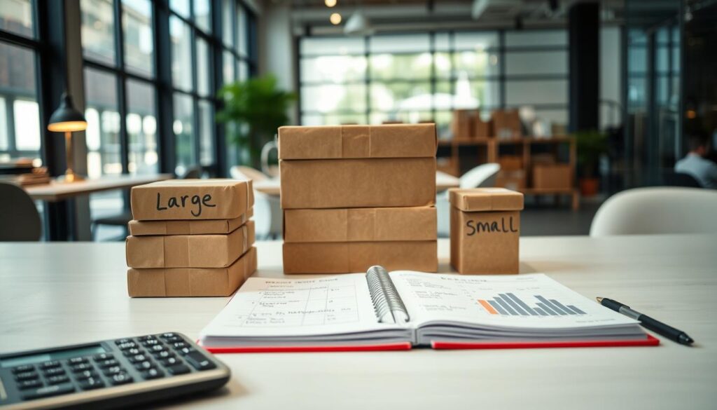 store pakker små pakker planlægning besparelser